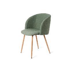Chaise velours vert scandinave en bois | Livraison rapide